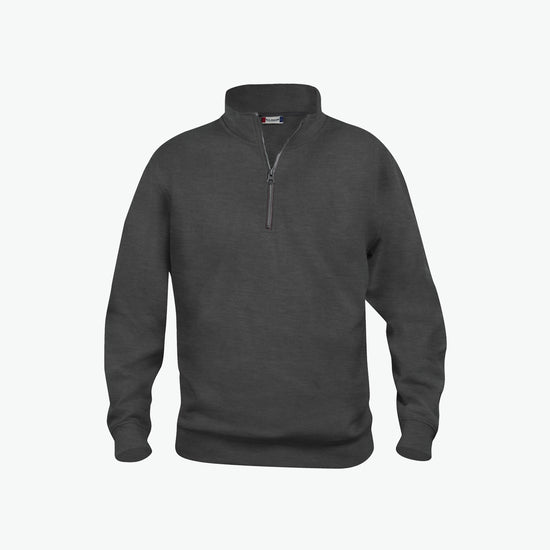 Clique Basic Half Zip - Antraciet Melange Sweater Clique XS