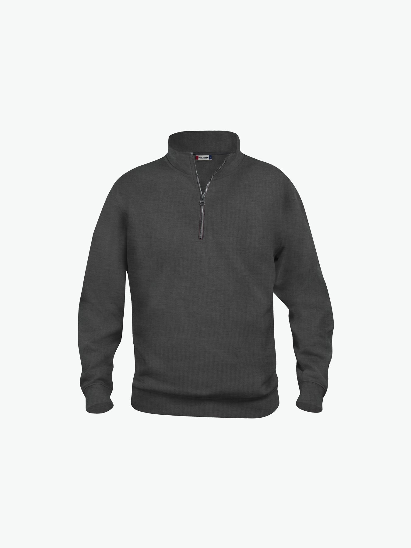 Clique Basic Half Zip - Antraciet Melange Sweater Clique XS