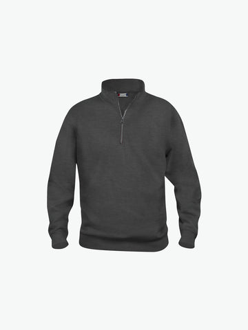 Clique Basic Half Zip - Antraciet Melange Sweater Clique XS