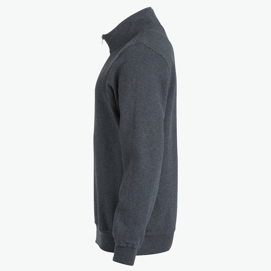 Clique Basic Half Zip - Antraciet Melange Sweater Clique