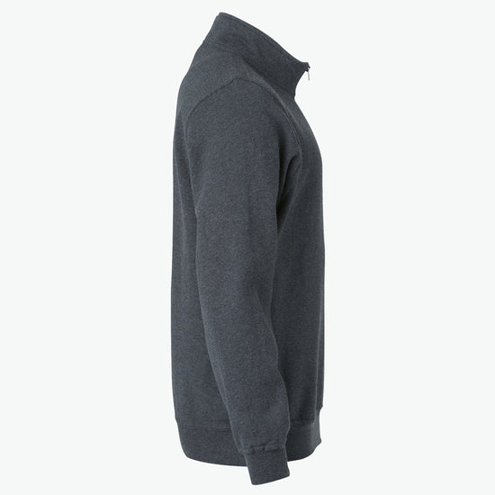 Clique Basic Half Zip - Antraciet Melange Sweater Clique