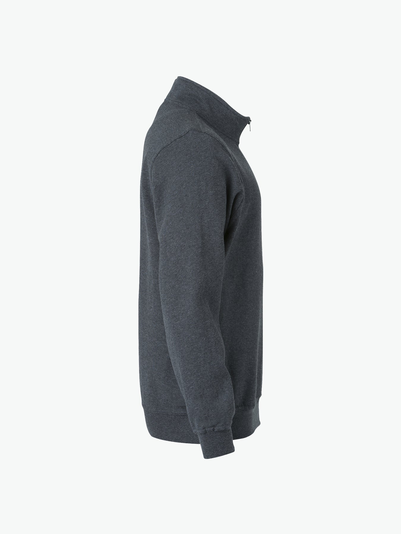 Clique Basic Half Zip - Antraciet Melange Sweater Clique