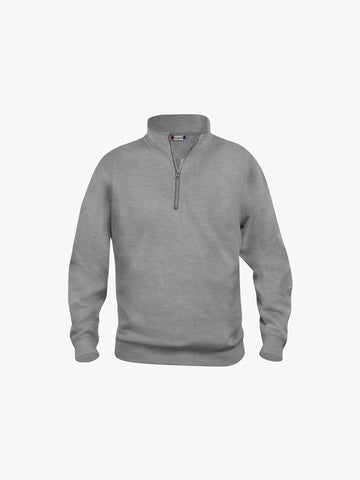 Clique Basic Half Zip - Grijsmelange Sweater Clique XS