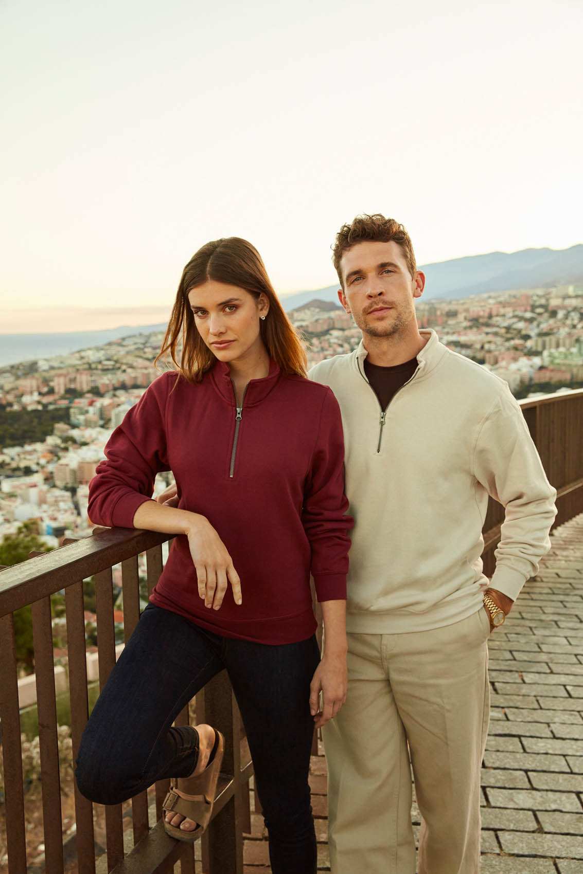 Clique Basic Half Zip - Flessengroen Sweater Clique