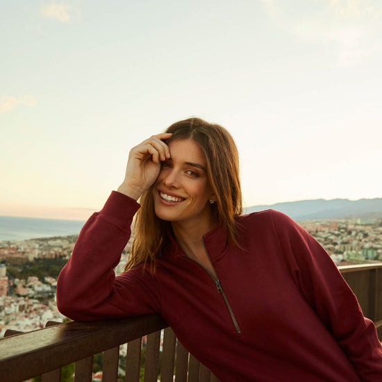 Clique Basic Half Zip - Flessengroen Sweater Clique