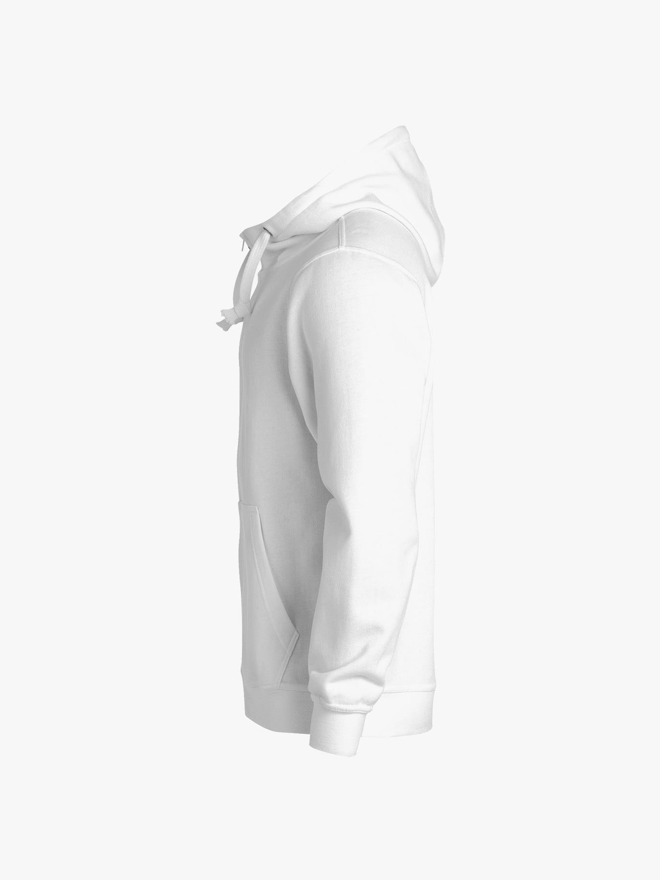 Clique Basic Hoody Full Zip - Wit Hoodie Clique