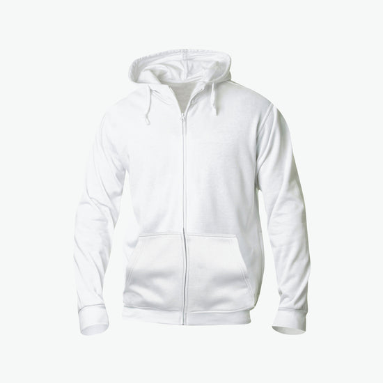 Clique Basic Hoody Full Zip - Wit Hoodie Clique XS