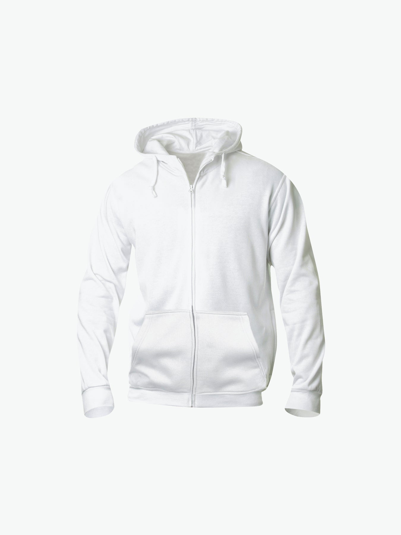 Clique Basic Hoody Full Zip - Wit Hoodie Clique XS