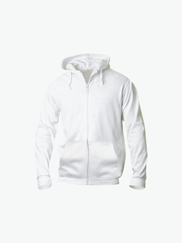 Clique Basic Hoody Full Zip - Wit Hoodie Clique XS
