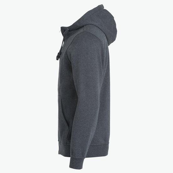 Clique Basic Hoody Full Zip - Antraciet Melange Hoodie Clique