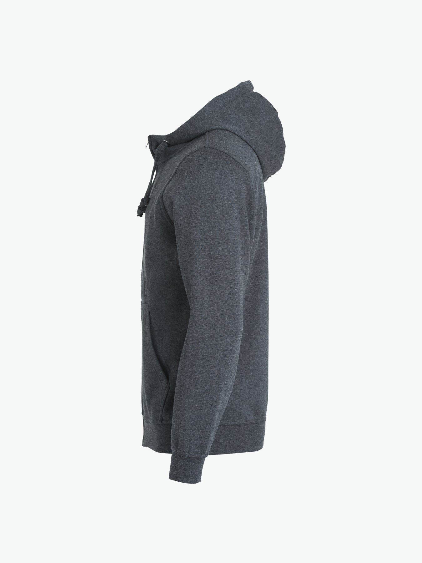 Clique Basic Hoody Full Zip - Antraciet Melange Hoodie Clique