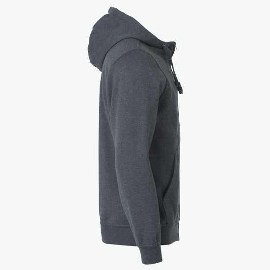 Clique Basic Hoody Full Zip - Antraciet Melange Hoodie Clique