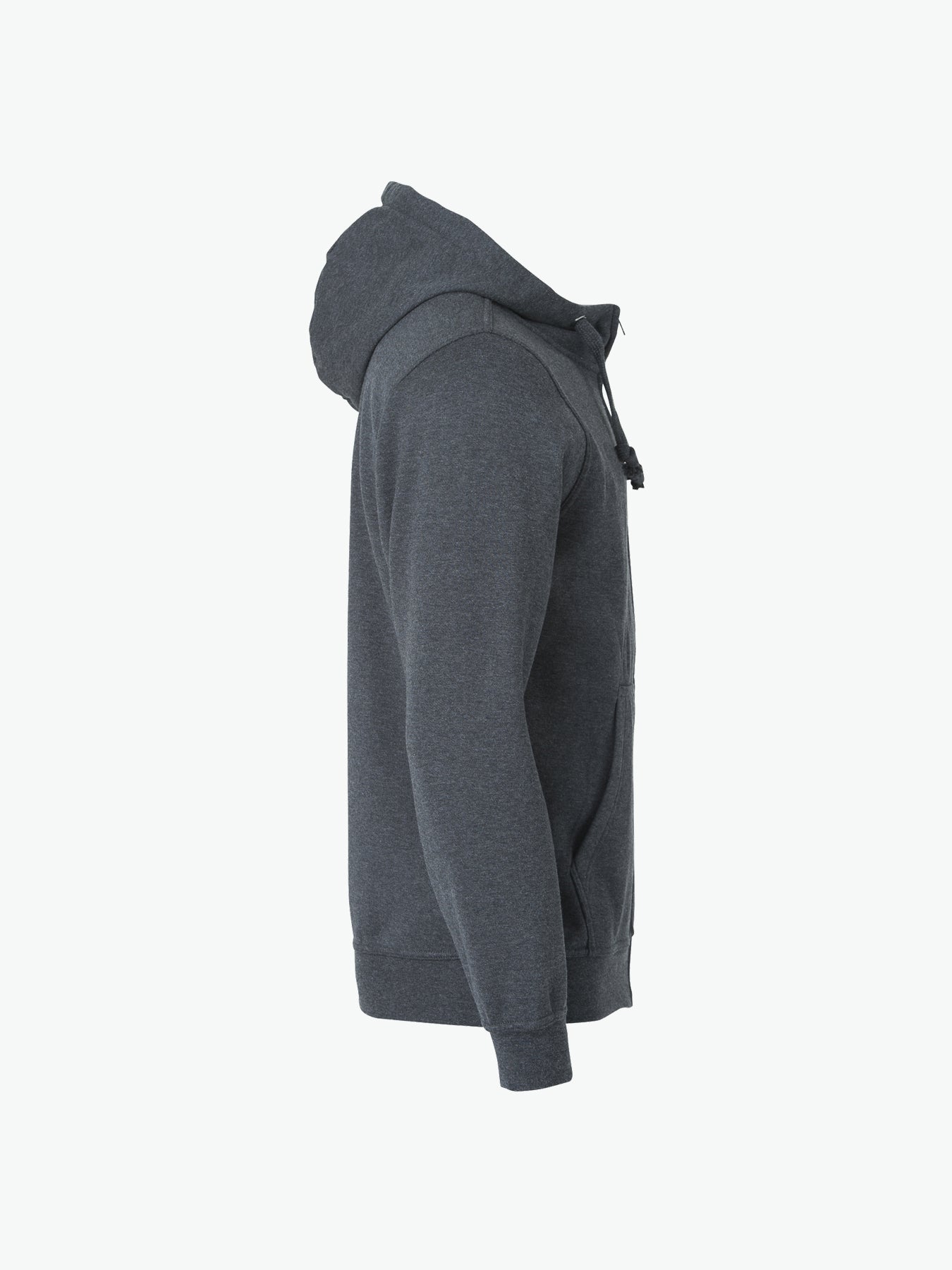Clique Basic Hoody Full Zip - Antraciet Melange Hoodie Clique