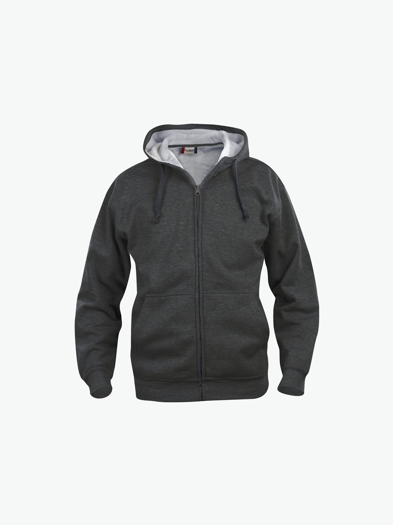 Clique Basic Hoody Full Zip - Antraciet Melange Hoodie Clique XS