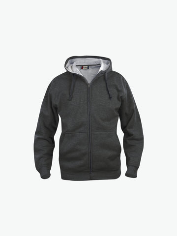 Clique Basic Hoody Full Zip - Antraciet Melange Hoodie Clique XS