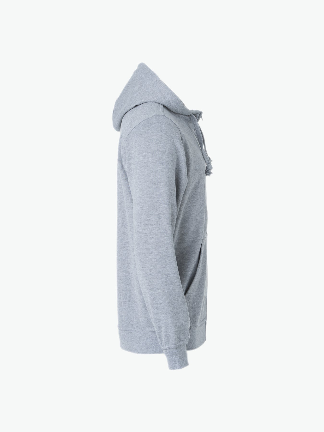Clique Basic Hoody Full Zip - Grijsmelange Hoodie Clique
