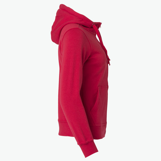 Clique Basic Hoody Full Zip Women - Rood Hoodie Women Clique