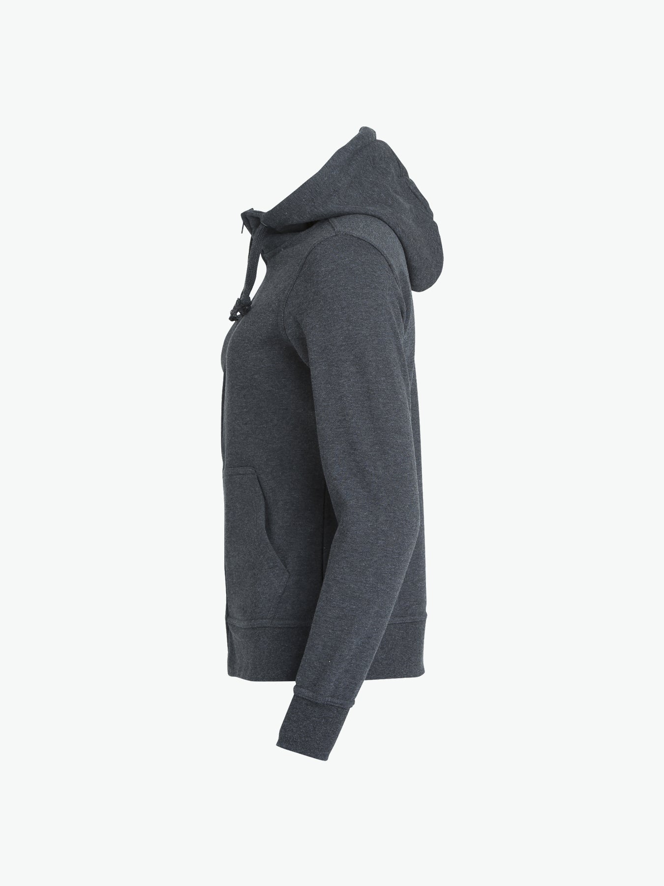 Clique Basic Hoody Full Zip Women - Antraciet Melange Hoodie Women Clique