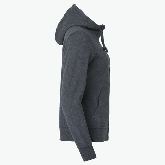 Clique Basic Hoody Full Zip Women - Antraciet Melange Hoodie Women Clique