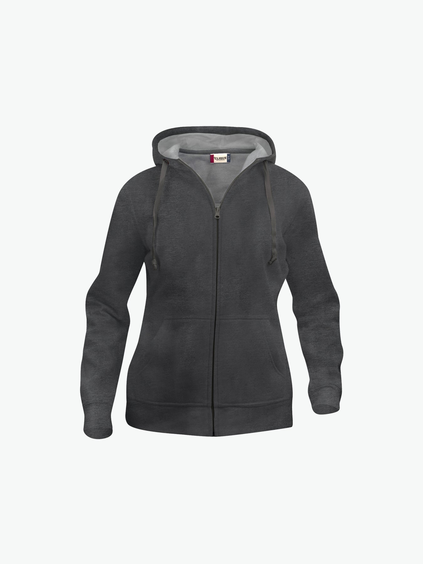 Clique Basic Hoody Full Zip Women - Antraciet Melange Hoodie Women Clique XS