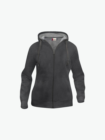 Clique Basic Hoody Full Zip Women - Antraciet Melange Hoodie Women Clique XS