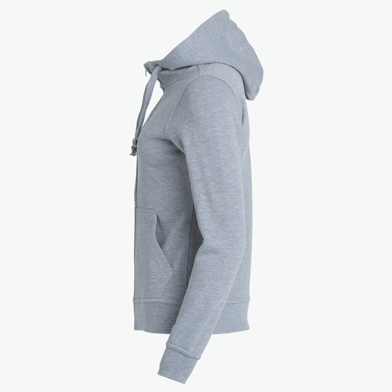 Clique Basic Hoody Full Zip Women - Grijsmelange Hoodie Women Clique