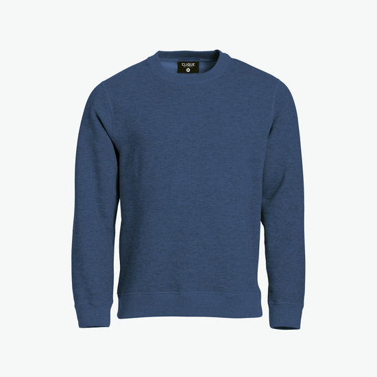 Clique Classic Roundneck - Blauwmelange Sweater Clique XS