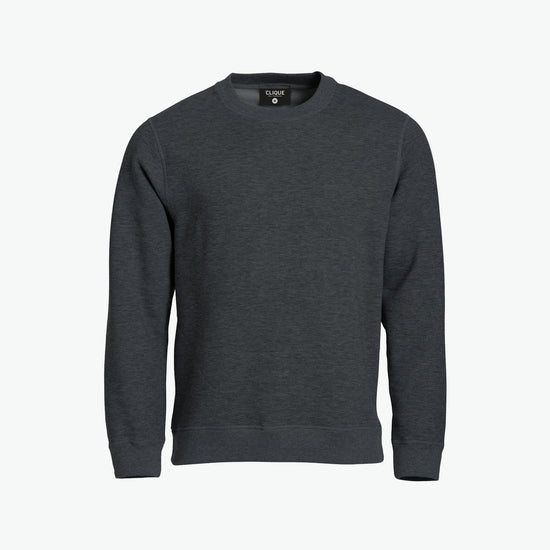 Clique Classic Roundneck - Antraciet Melange Sweater Clique XS
