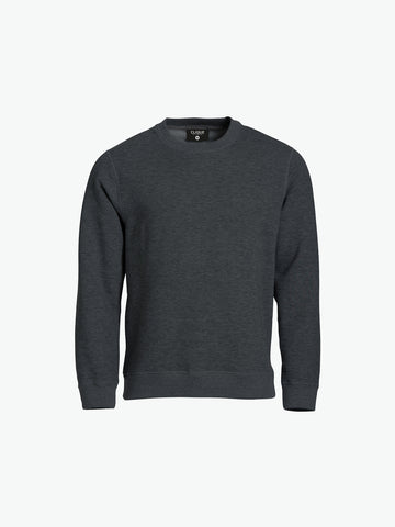 Clique Classic Roundneck - Antraciet Melange Sweater Clique XS
