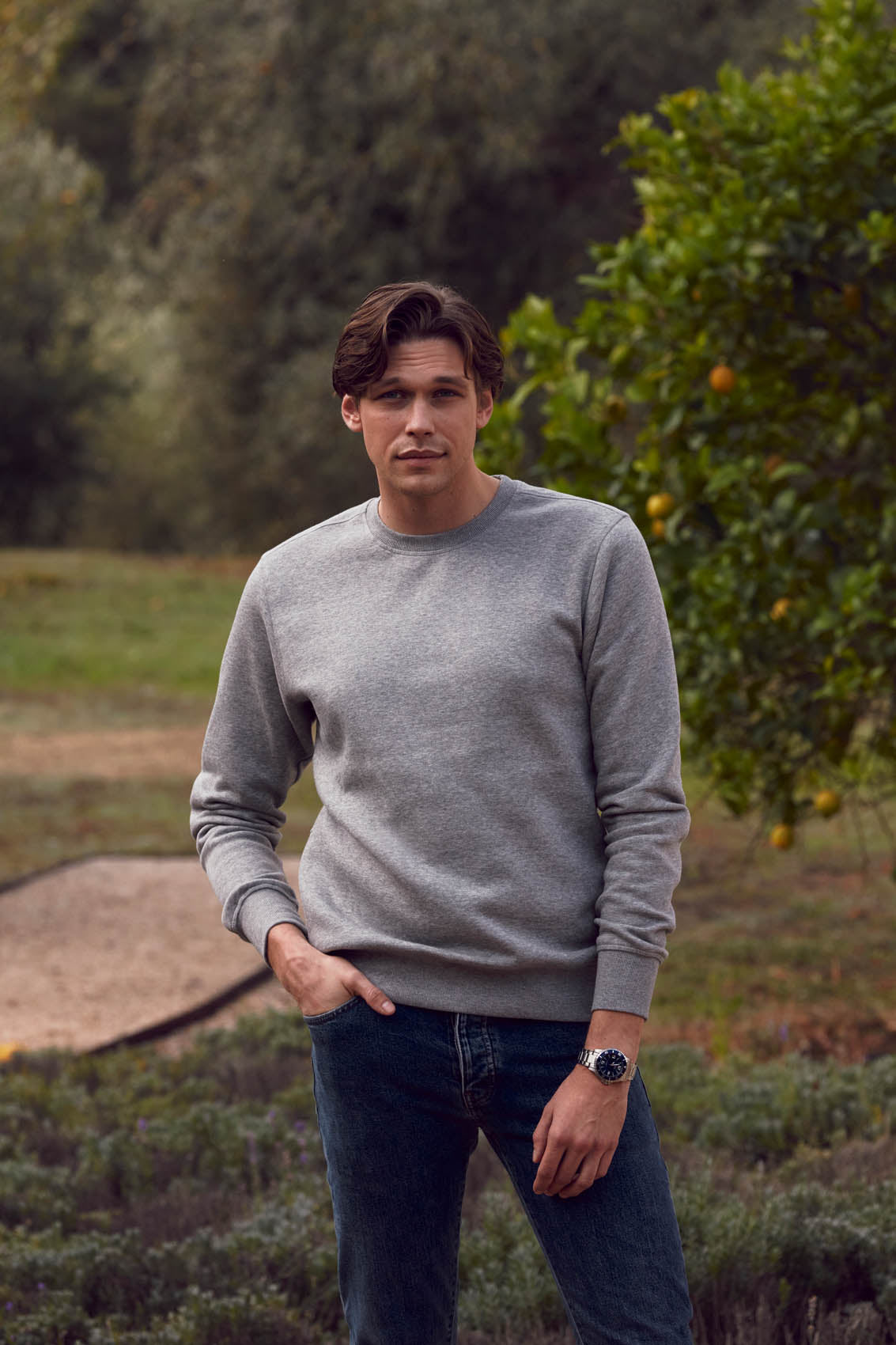 Clique Classic Roundneck - Groenmelange Sweater Clique