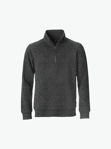 Clique Classic Half Zip - Antraciet Melange Sweater Clique XS