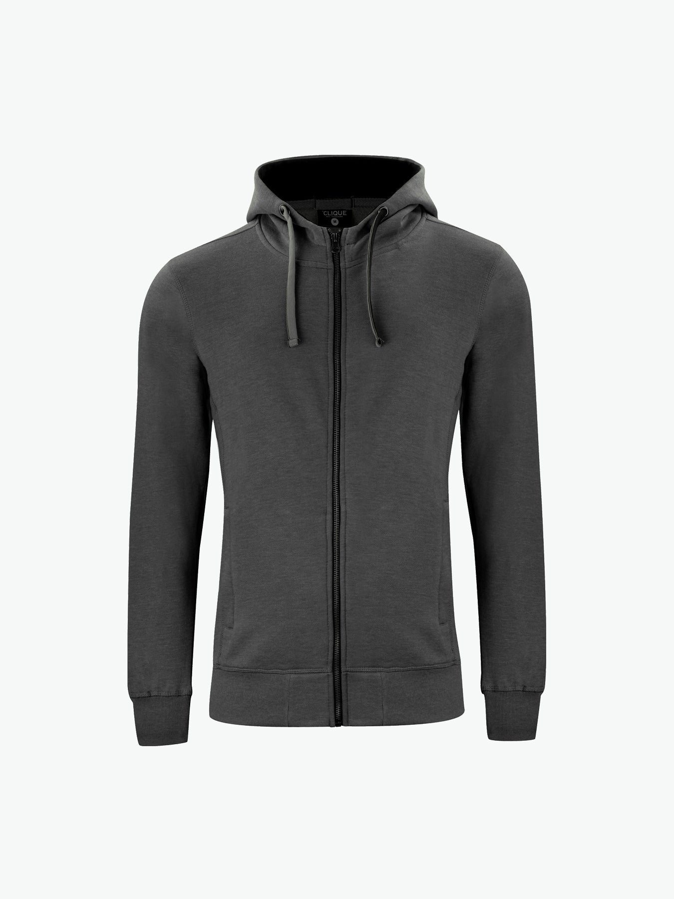 Clique Classic Hoody Full Zip - Antraciet Melange Hoodie Clique XS