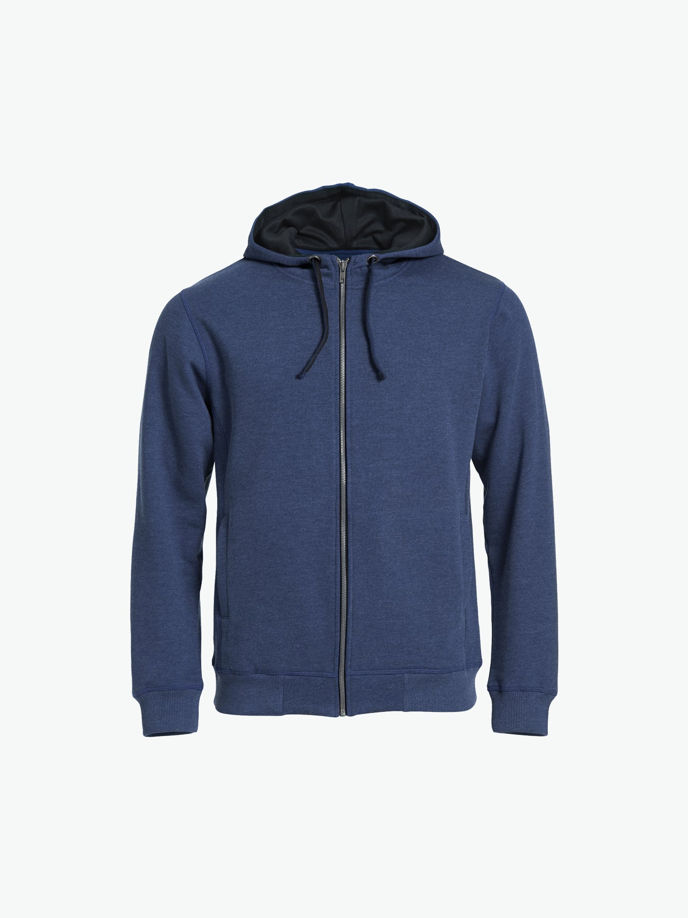 Clique Classic Hoody Full Zip - Blauwmelange Hoodie Clique XS
