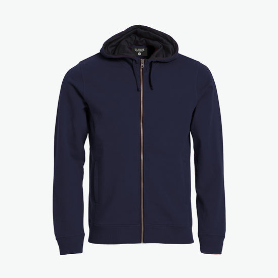Clique Classic Hoody Full Zip - Dark Navy Hoodie Clique XS