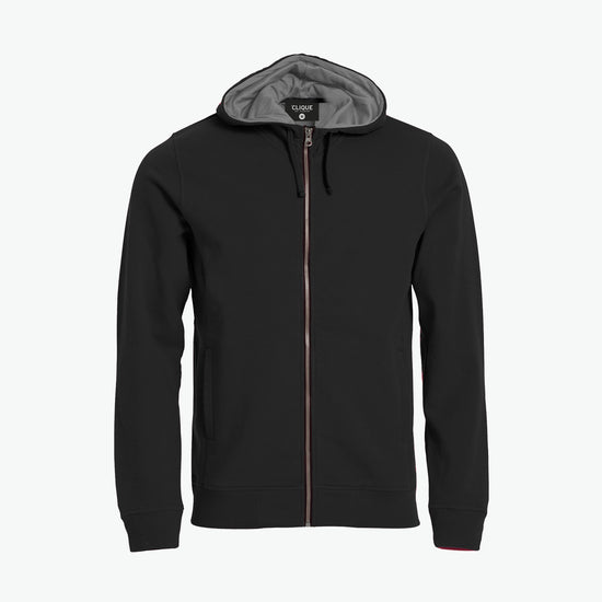Clique Classic Hoody Full Zip - Zwart Hoodie Clique XS