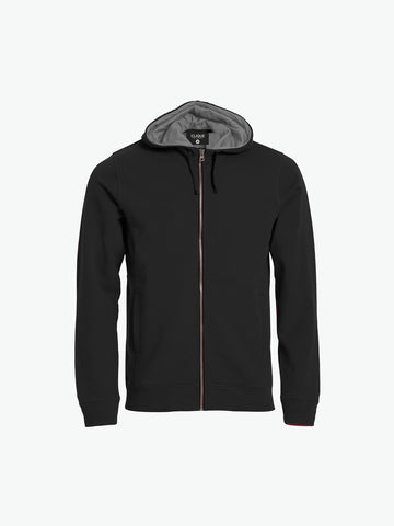 Clique Classic Hoody Full Zip - Zwart Hoodie Clique XS