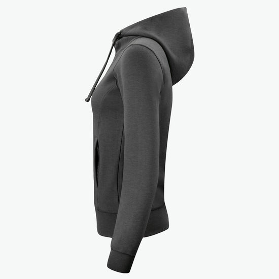 Clique Classic Hoody Full Zip Women - Antraciet Melange Hoodie Women Clique