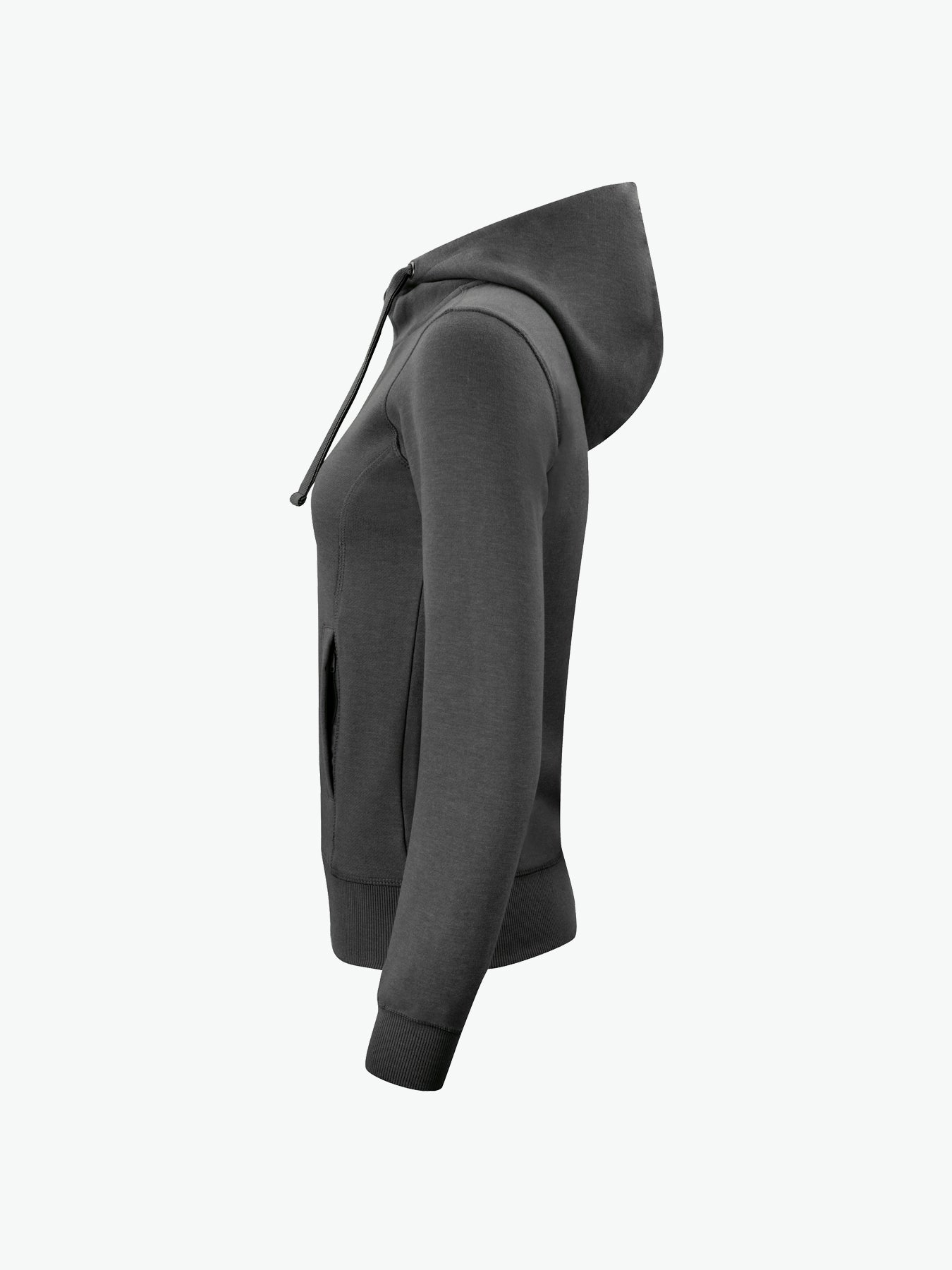 Clique Classic Hoody Full Zip Women - Antraciet Melange Hoodie Women Clique