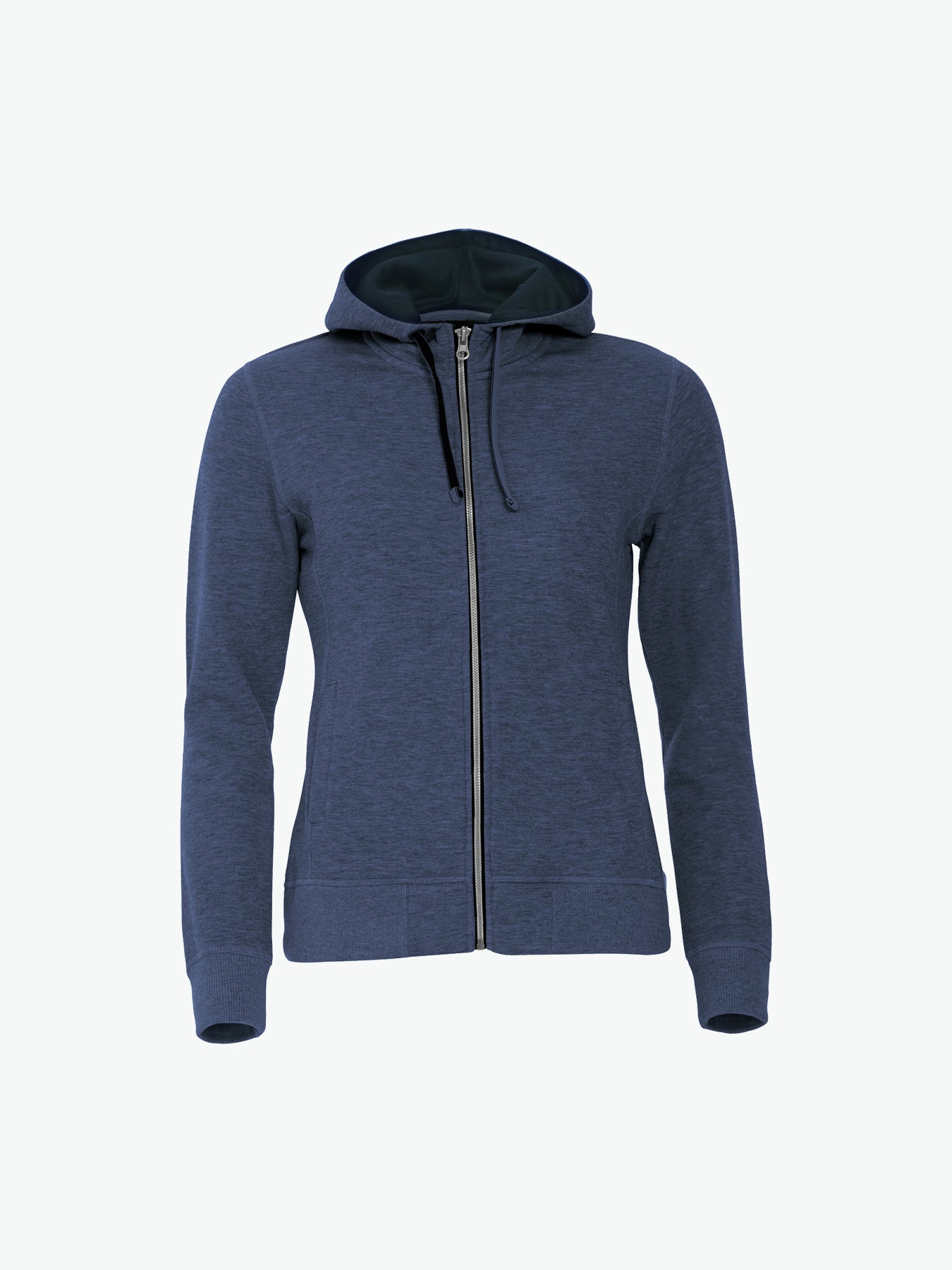 Clique Classic Hoody Full Zip Women - Blauwmelange Hoodie Women Clique XS