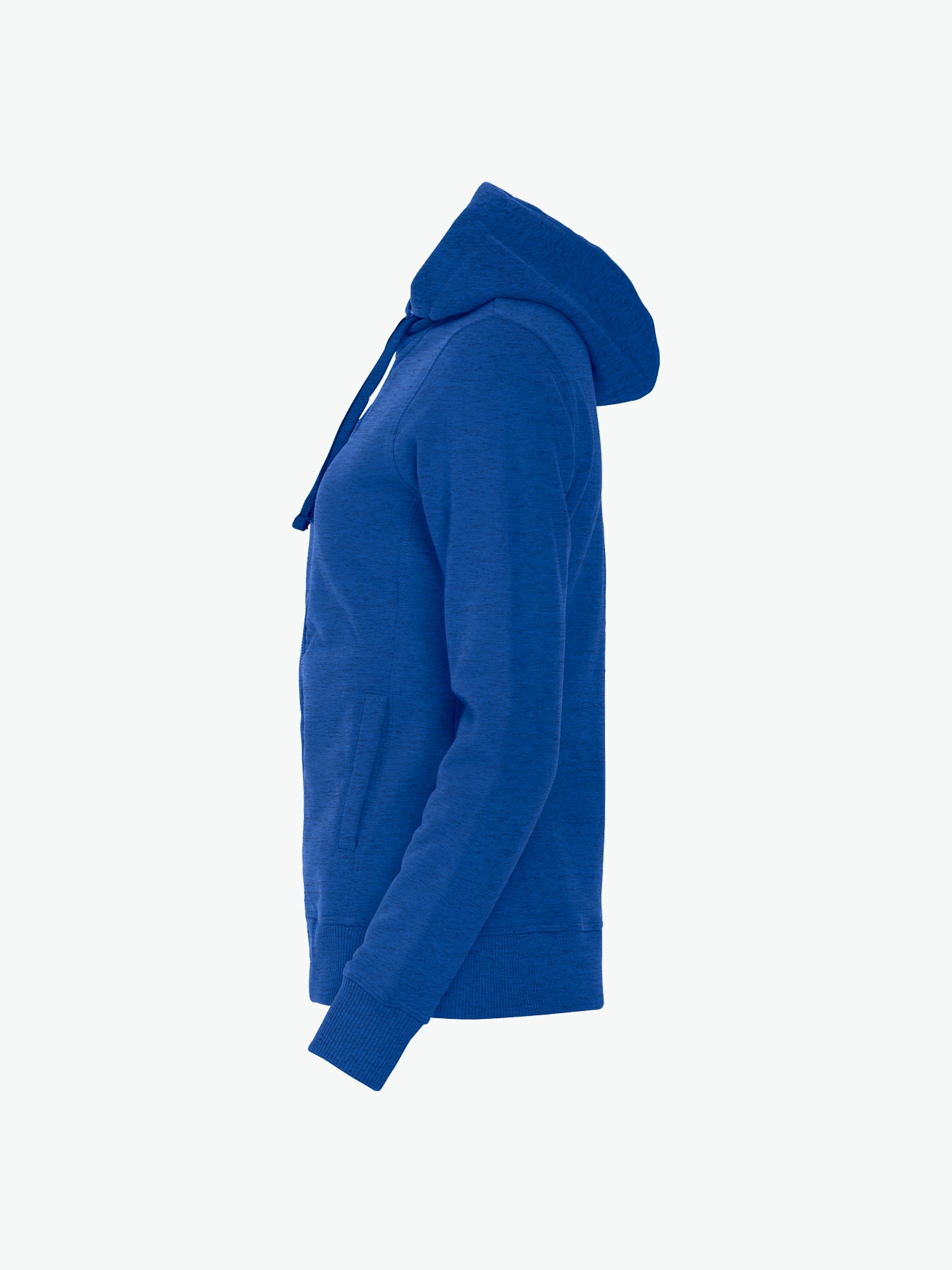 Clique Classic Hoody Full Zip Women - Blauwmelange Hoodie Women Clique