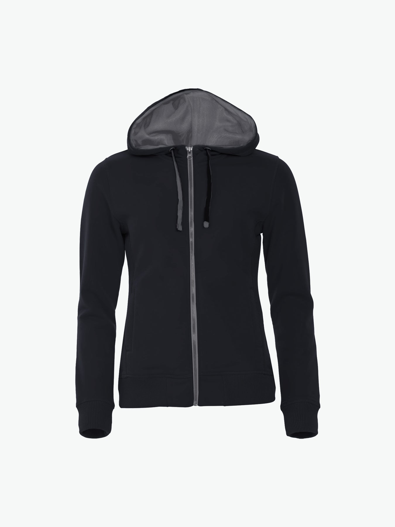 Clique Classic Hoody Full Zip Women - Zwart Vest Dames Clique XS