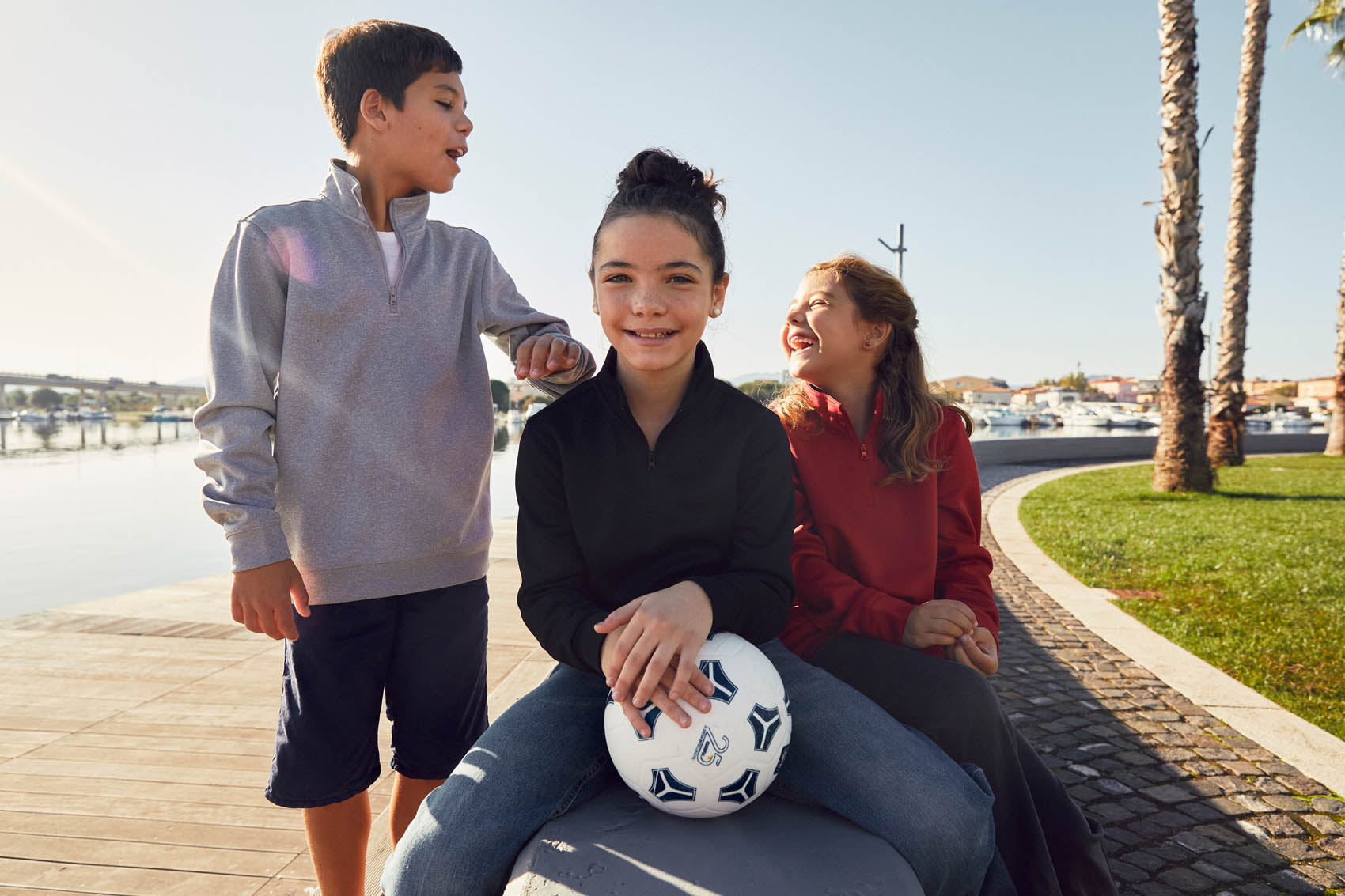 Clique Basic Active Half Zip Junior - Dark Navy Sweater Junior Clique