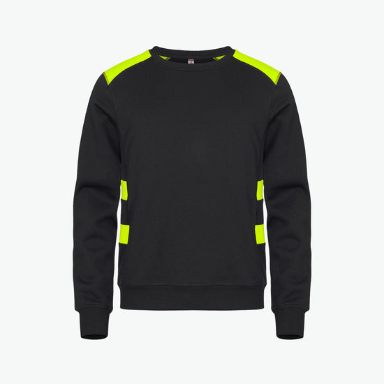 Clique Ambition Roundneck - Signaalgeel Sweater Clique