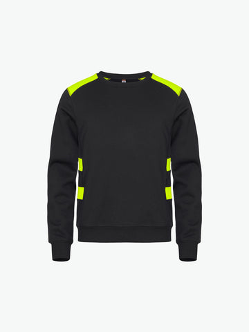 Clique Ambition Roundneck - Signaalgeel Sweater Clique