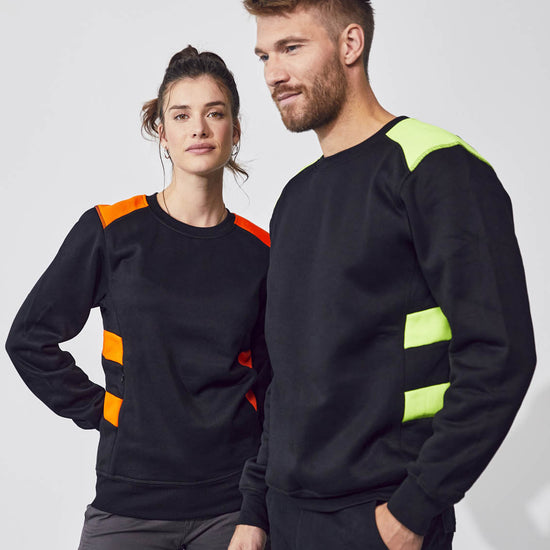 Clique Ambition Roundneck - Signaalgeel Sweater Clique