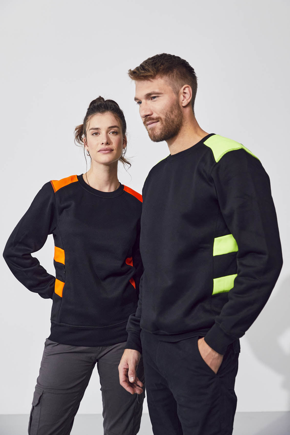 Clique Ambition Roundneck - Signaalgeel Sweater Clique