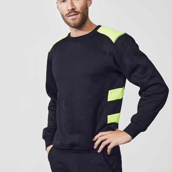 Clique Ambition Roundneck - Signaalgeel Sweater Clique