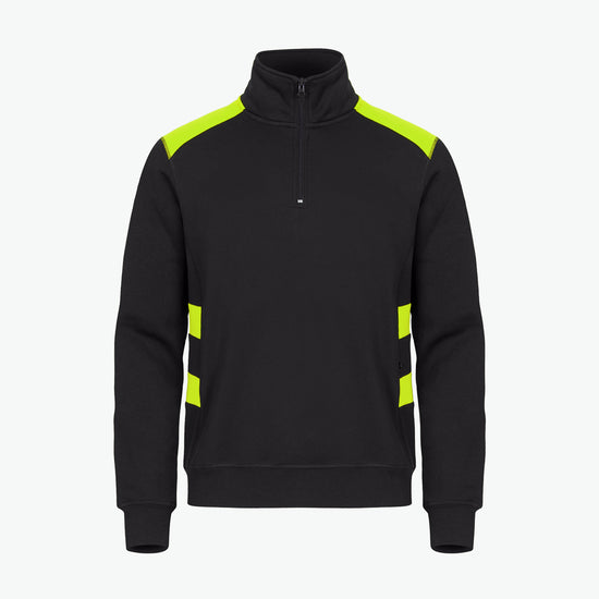 Clique Ambition Half Zip - Signaalgeel Sweater Clique XS