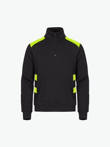 Clique Ambition Half Zip - Signaalgeel Sweater Clique XS