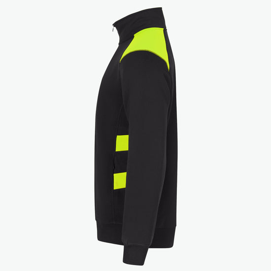 Clique Ambition Half Zip - Signaalgeel Sweater Clique